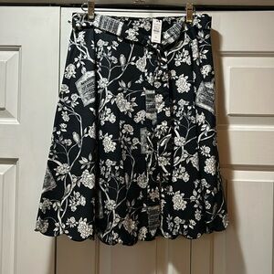 Talbots Scalloped Hem Lined Skirt
